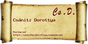 Csánitz Dorottya névjegykártya